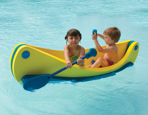 canot en mousse pour piscine ou plage avec rames